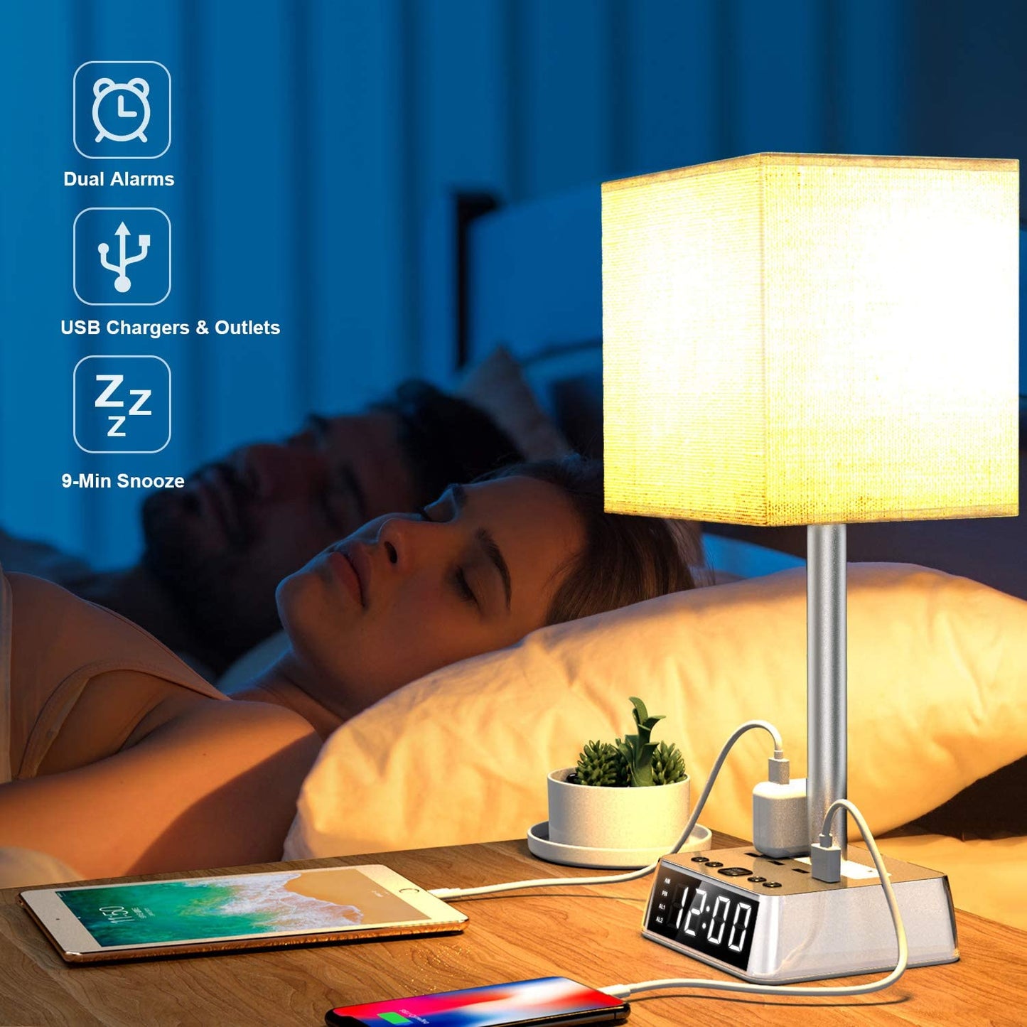 Modevo Lamp w/ 4 USB Ports - Modevo