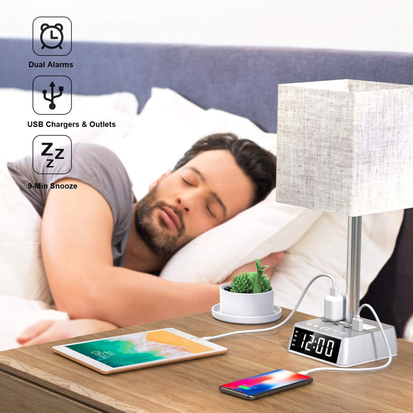 Modevo Lamp w/ 4 USB Ports - Modevo