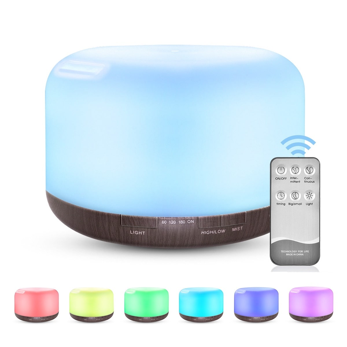 Modevo 5 - in - 1 Ultrasonic Aromatherapy Diffuser w/ Remote - Modevo