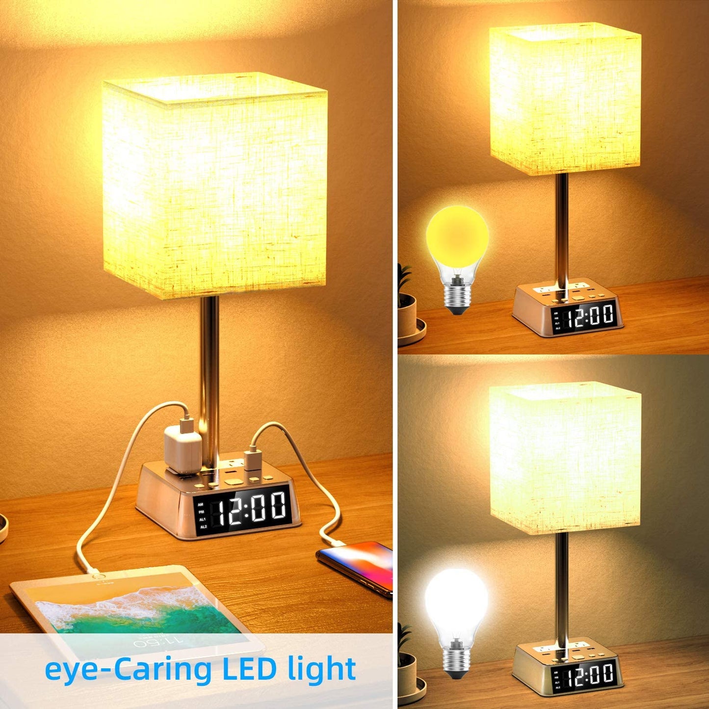Modevo Lamp w/ 4 USB Ports - Modevo
