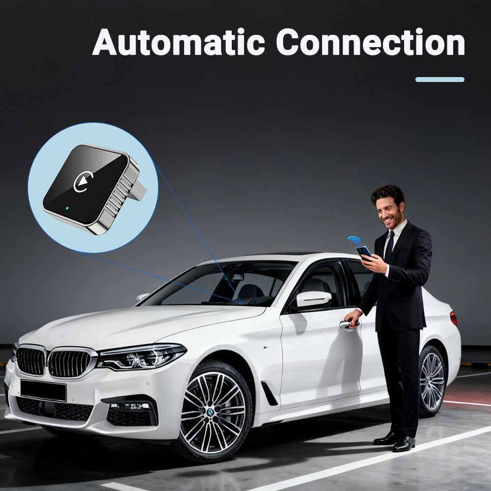Modevo 2-in-1 Wireless CarPlay & Android Auto Adapter