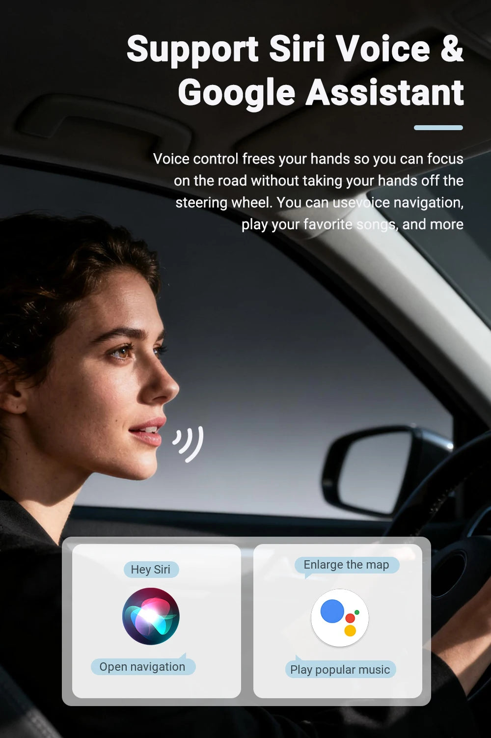 Modevo 2-in-1 Wireless CarPlay & Android Auto Adapter
